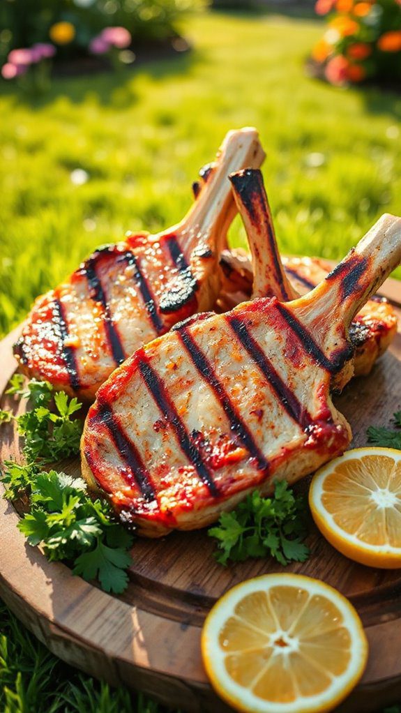 grilled citrus marinated pork chops