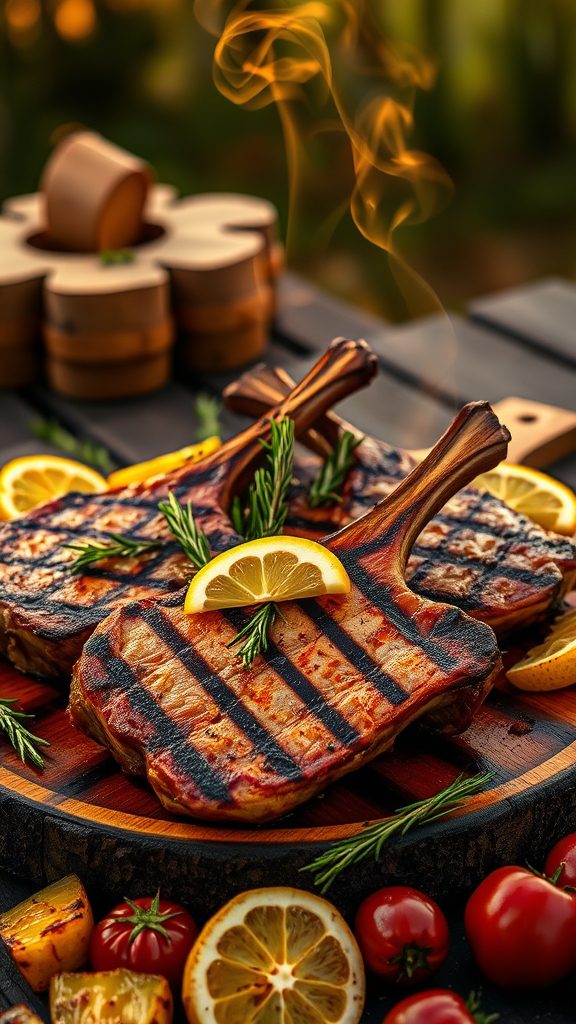 grilled lamb with rosemary grilled lamb with rosemary