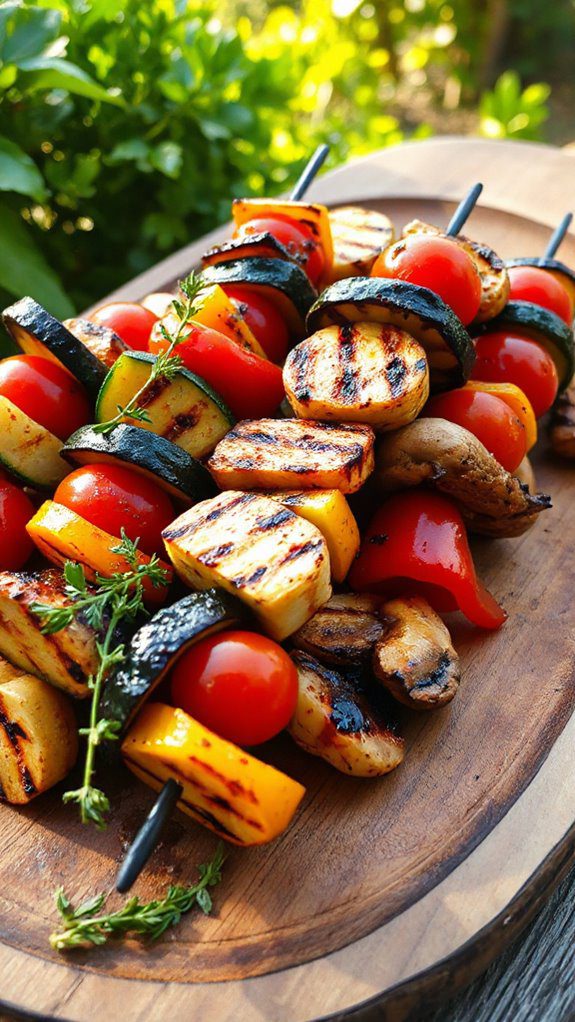 grilled mediterranean vegetable skewers