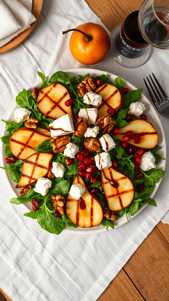 grilled pear goat cheese salad