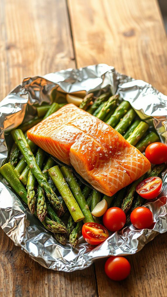 grilled salmon with asparagus grilled salmon with asparagus
