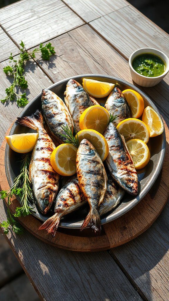 grilled sardines with mediterranean flavors grilled sardines with mediterranean flavors