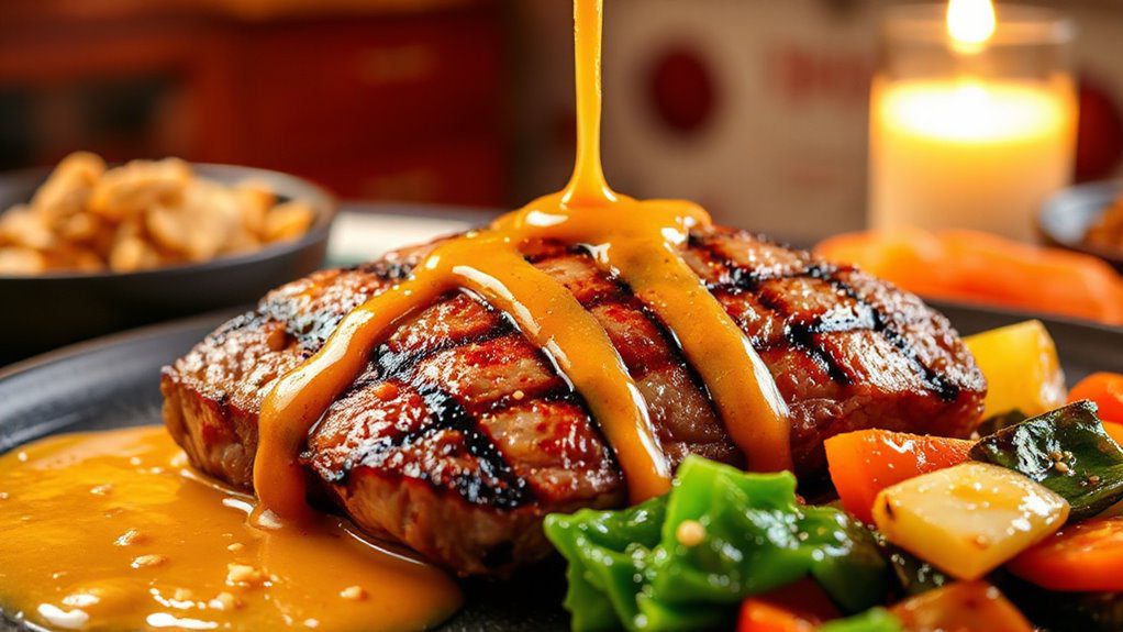 grilled sirloin with ginger