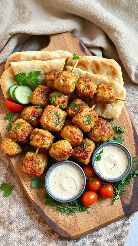 grilled spiced chicken skewers