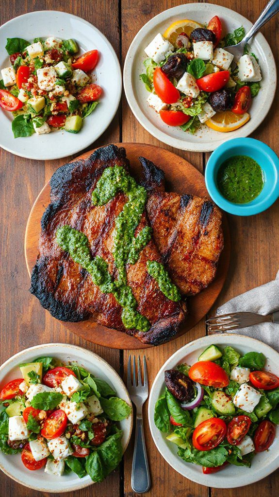 grilled steak with chimichurri grilled steak with chimichurri