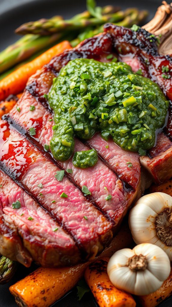 grilled steak with sauce grilled steak with sauce