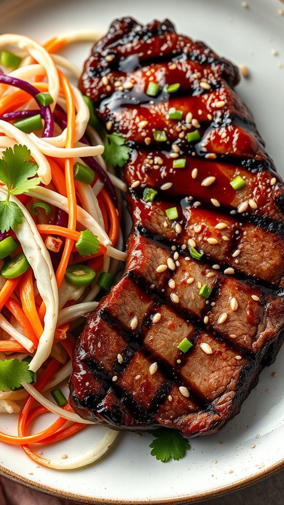 grilled steak with slaw grilled steak with slaw