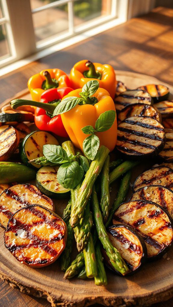 grilled vegetable appetizer platter