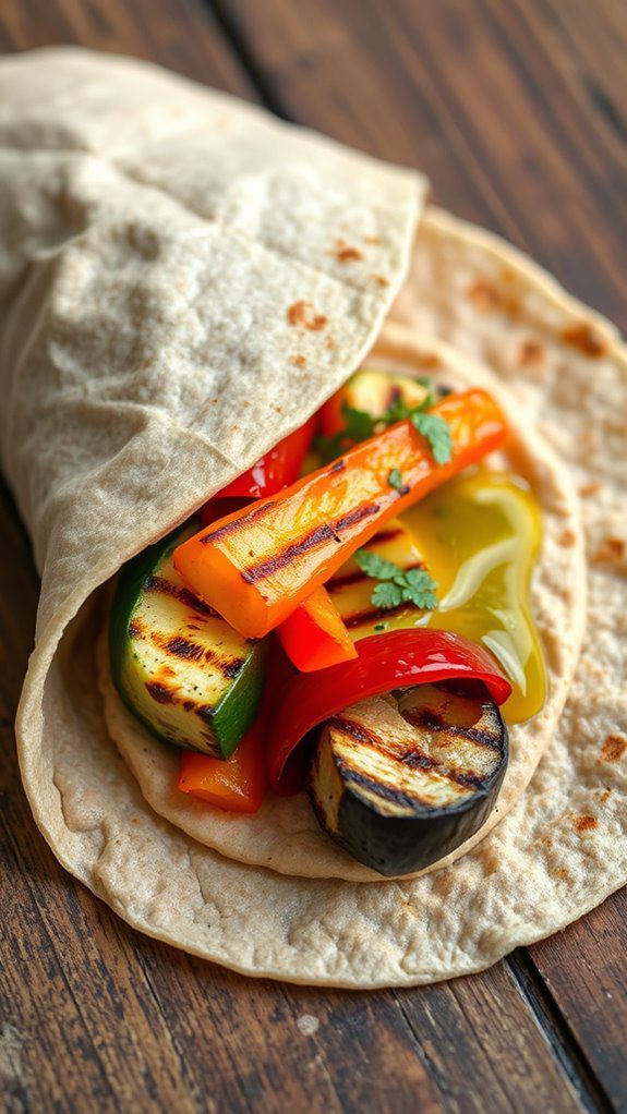 grilled vegetable hummus wrap grilled vegetable hummus wrap