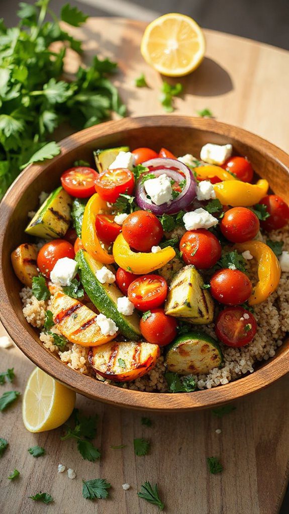 grilled vegetable quinoa salad