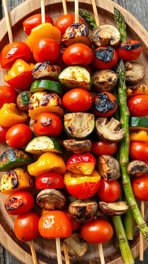 grilled vegetables with sauce