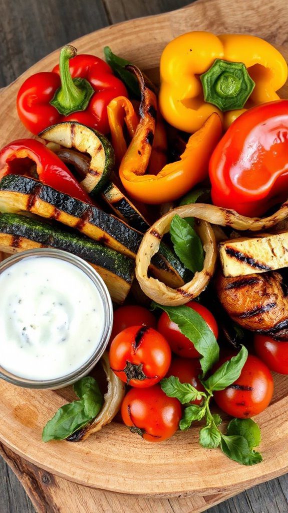 grilled veggies with tzatziki grilled veggies with tzatziki