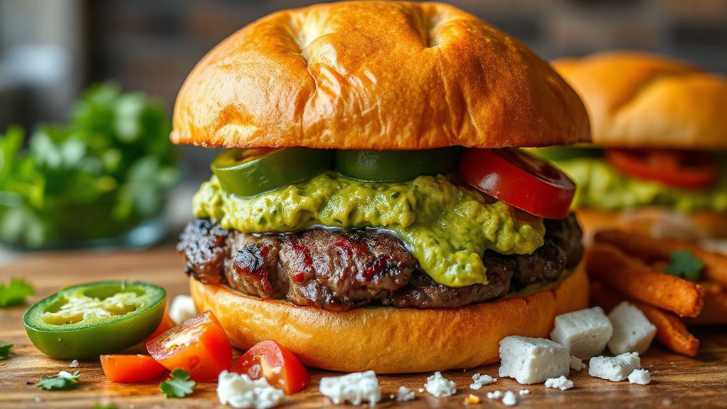 guacamole filled burger patties guacamole filled burger patties