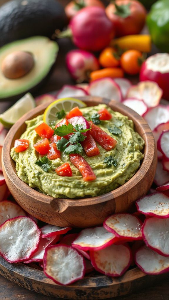 guacamole served with radish guacamole served with radish