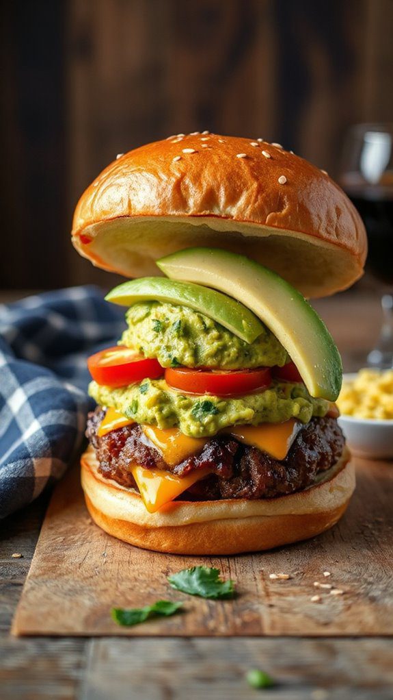 guacamole topped burger delight guacamole topped burger delight