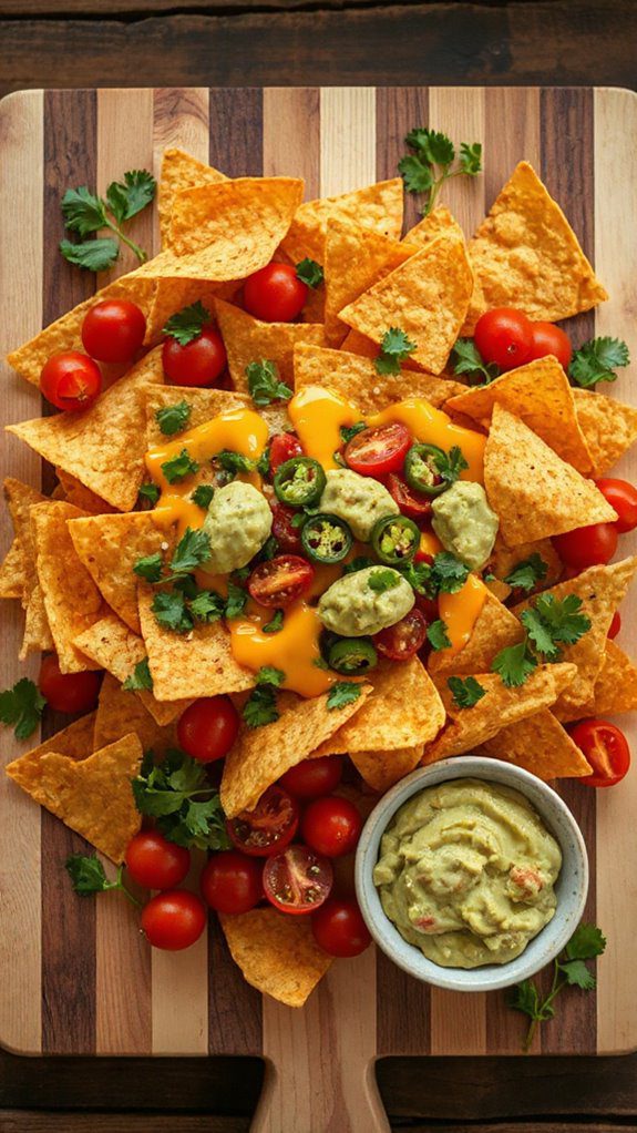 guacamole topped nachos recipe