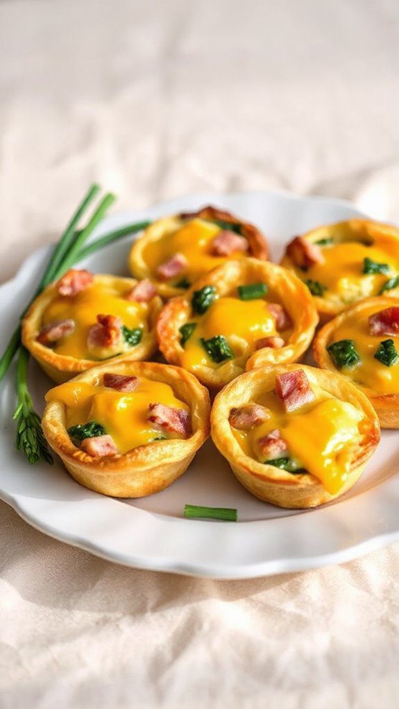 ham and cheese quiches