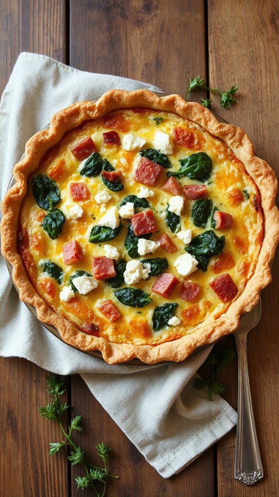 ham and spinach quiche