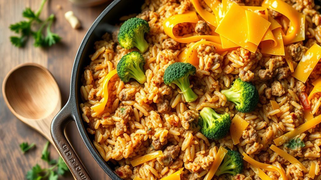 hamburger broccoli rice casserole hamburger broccoli rice casserole