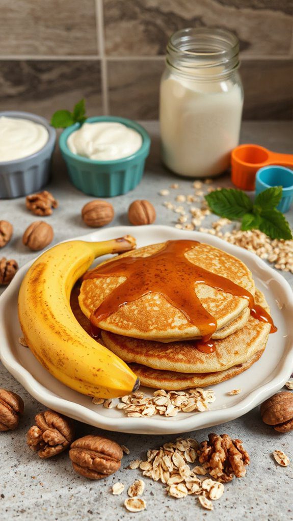 healthy banana oat pancakes healthy banana oat pancakes