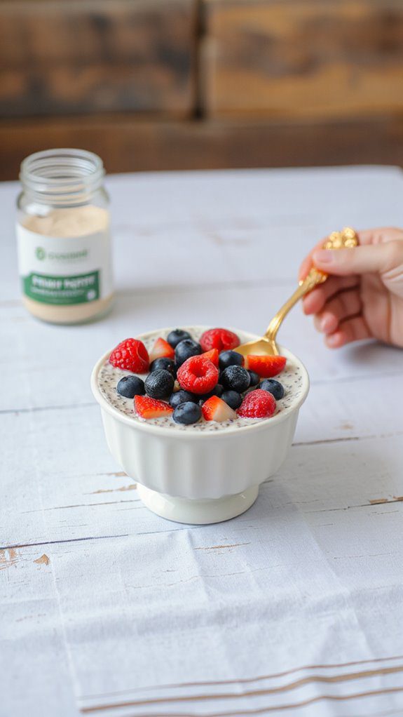 healthy chia protein pudding