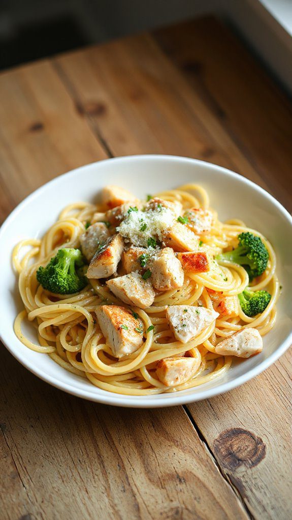 healthy chicken pasta dish