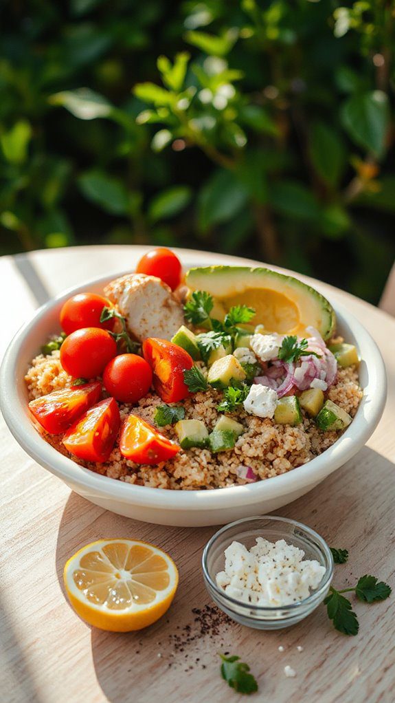 healthy chicken quinoa bowl healthy chicken quinoa bowl