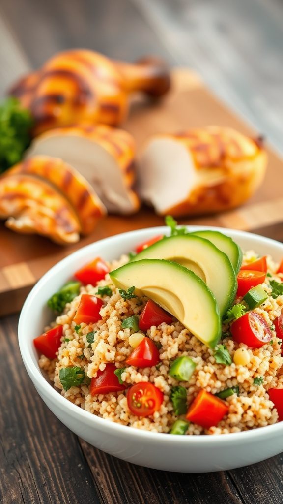 healthy chicken quinoa salad