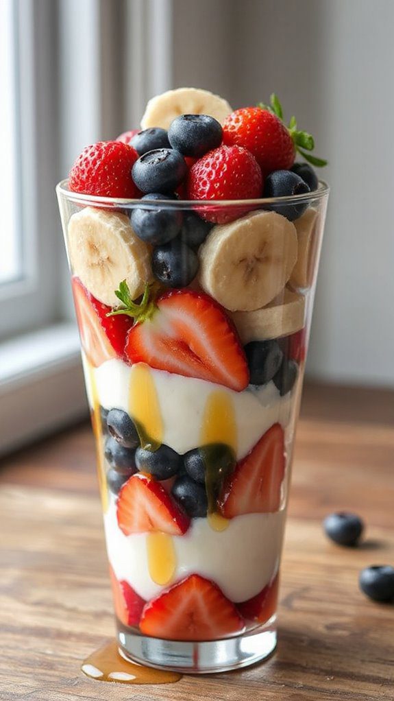 healthy fruit yogurt parfait