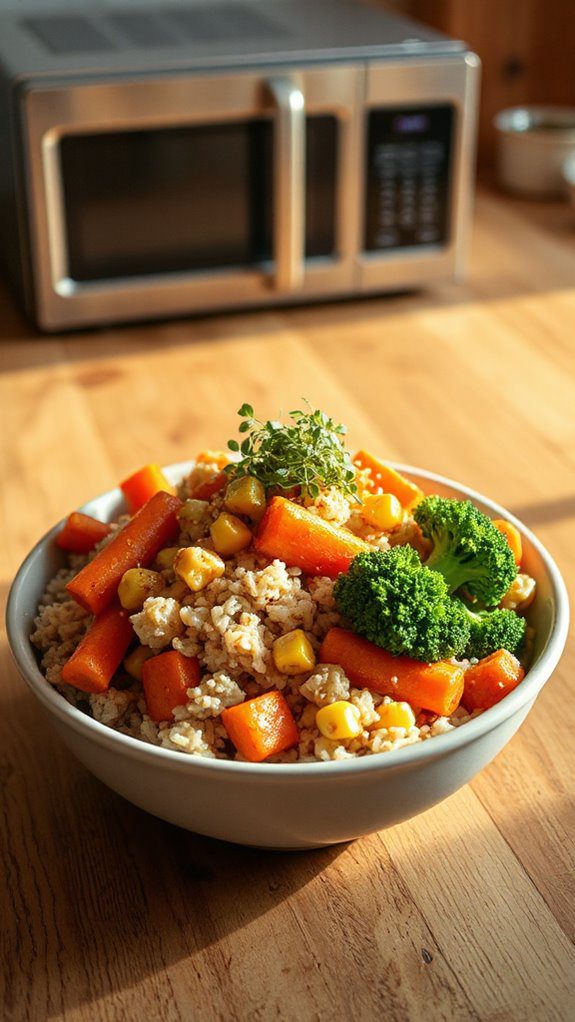 healthy grain and veggies