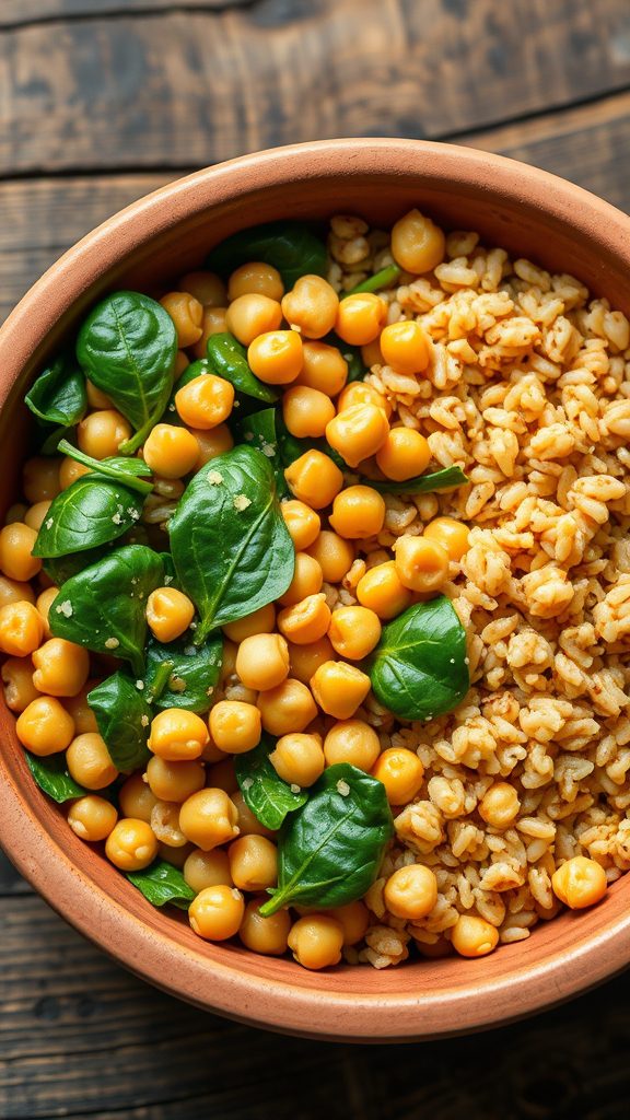 healthy grain protein bowl