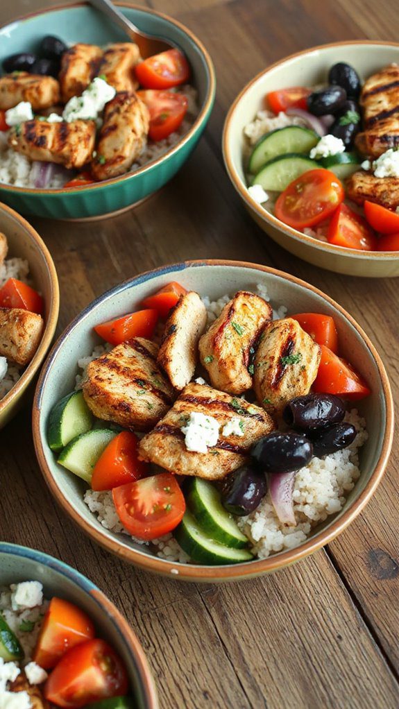 healthy greek chicken bowl healthy greek chicken bowl