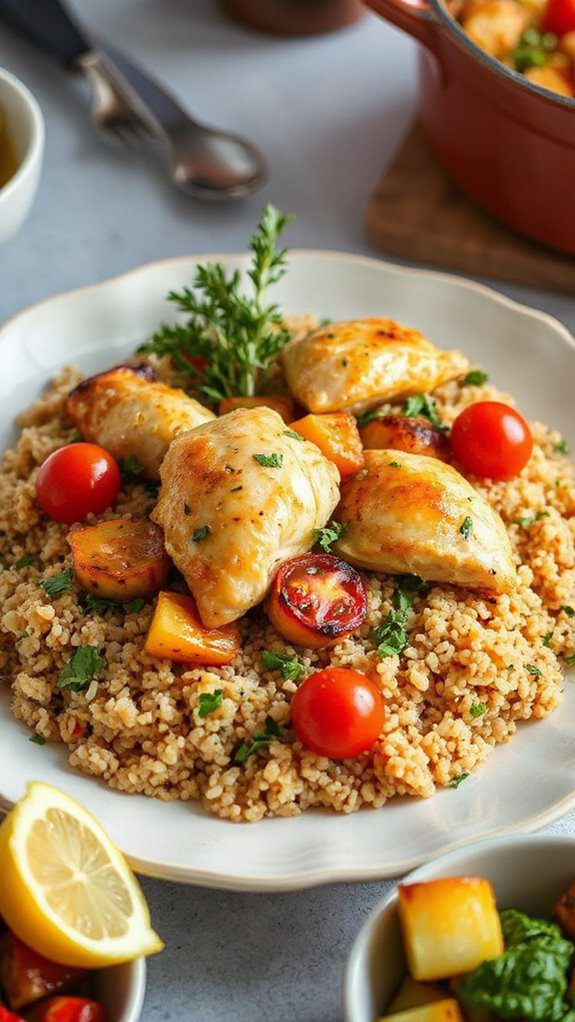 healthy herbal chicken casserole