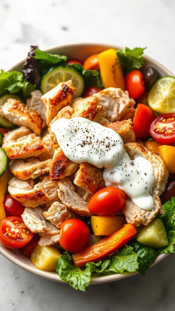 healthy mediterranean chicken bowl healthy mediterranean chicken bowl