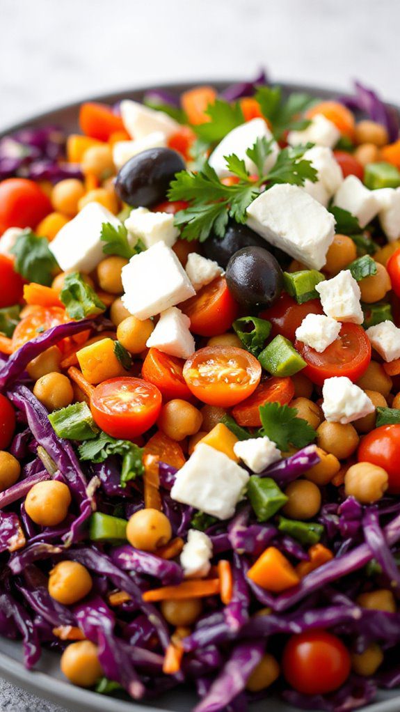 healthy mediterranean chickpea salad