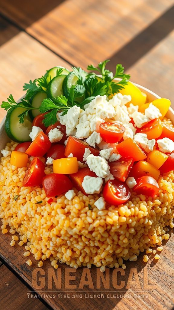healthy mediterranean grain bowl