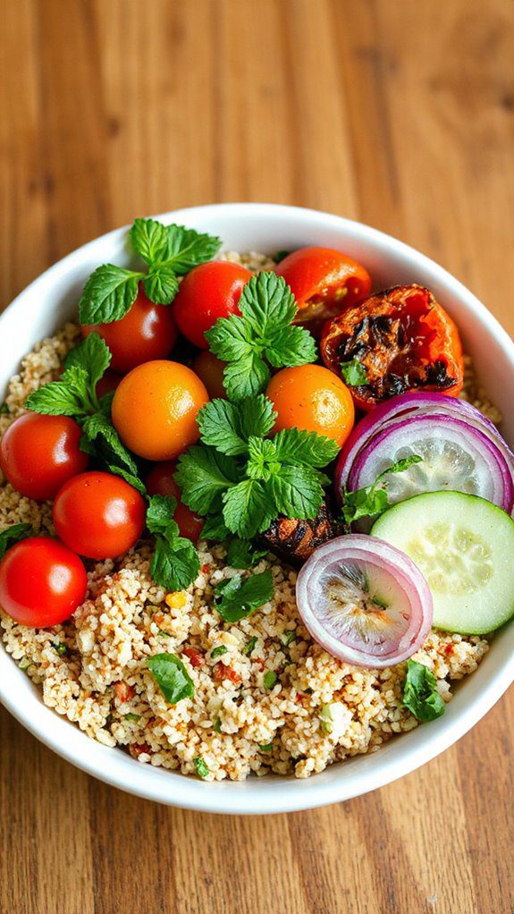 healthy mediterranean quinoa dish