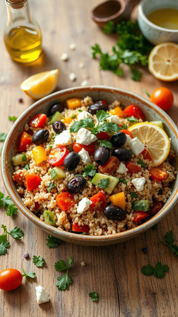 healthy mediterranean quinoa salad