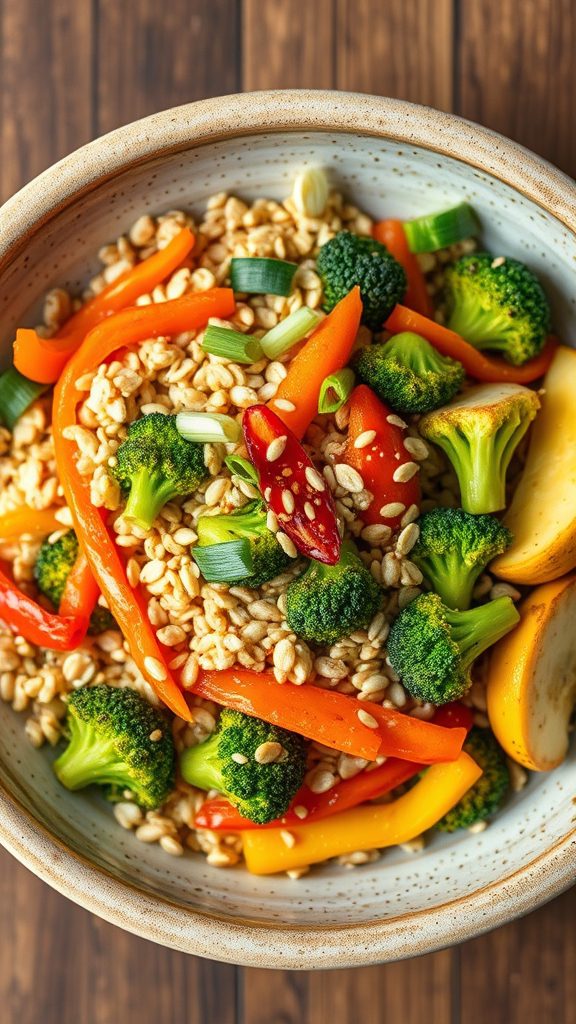 healthy oat vegetable dish