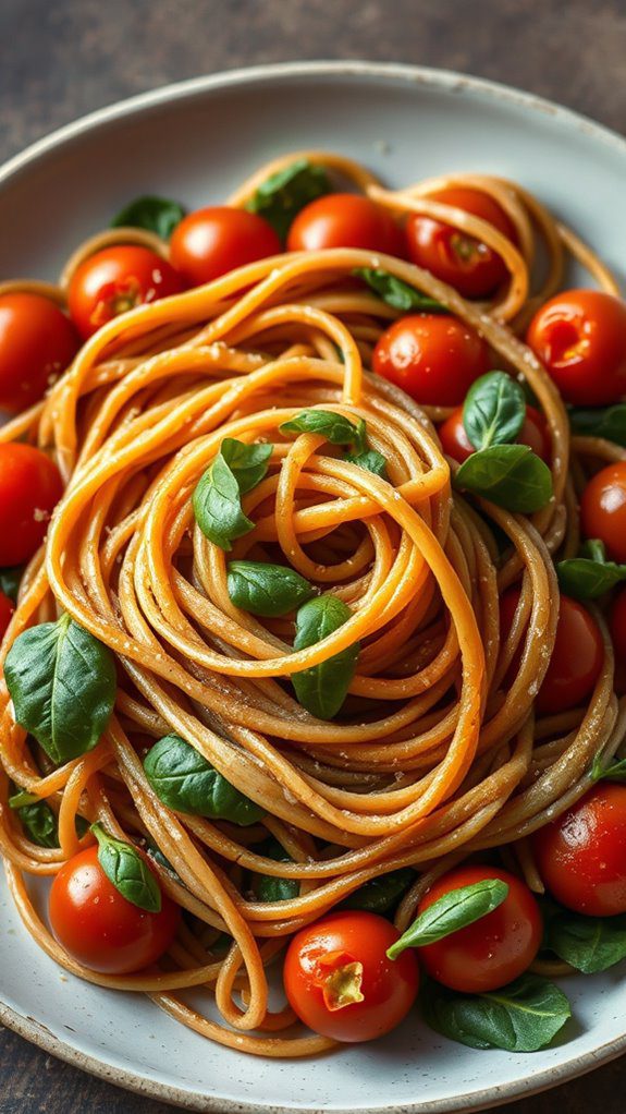 healthy pasta with vegetables