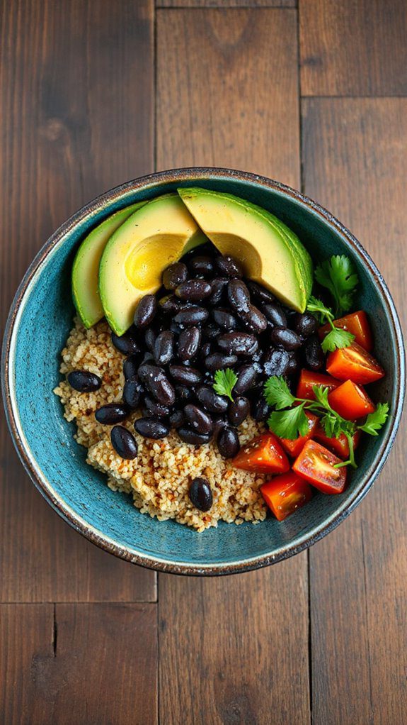 healthy quinoa black bean dish