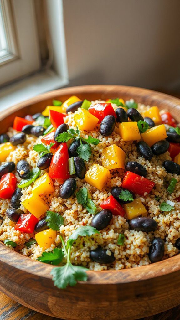 healthy quinoa black bean salad