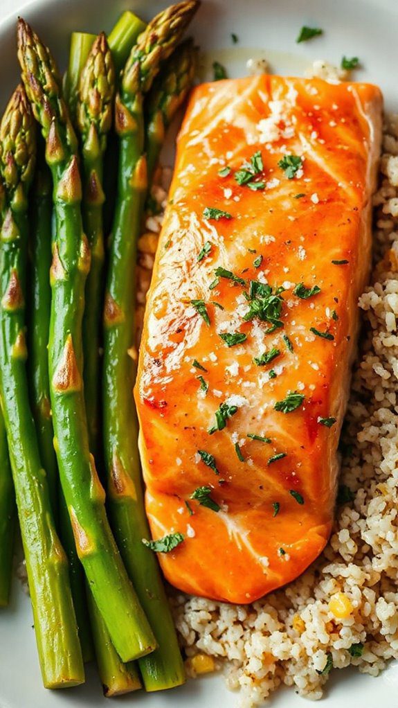 healthy salmon asparagus quinoa healthy salmon asparagus quinoa