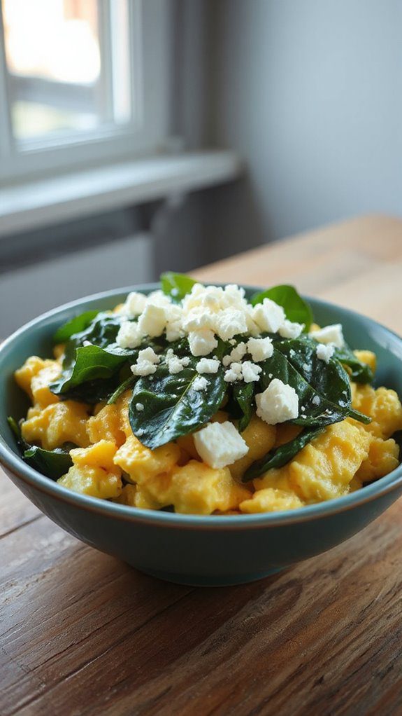 healthy spinach feta breakfast healthy spinach feta breakfast