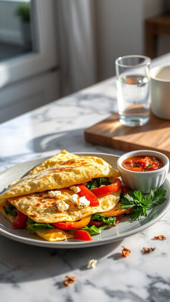 healthy vegetable filled breakfast