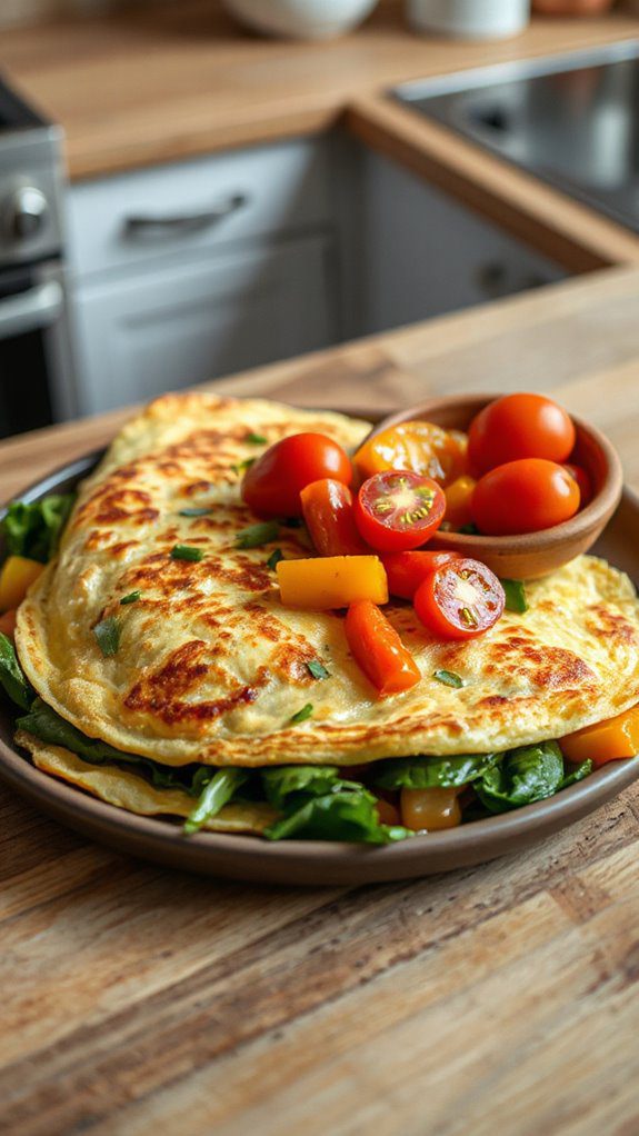 healthy vegetable filled omelette