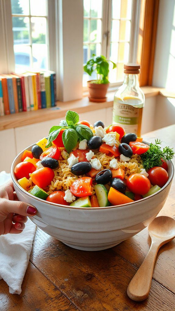 healthy vegetable filled pasta