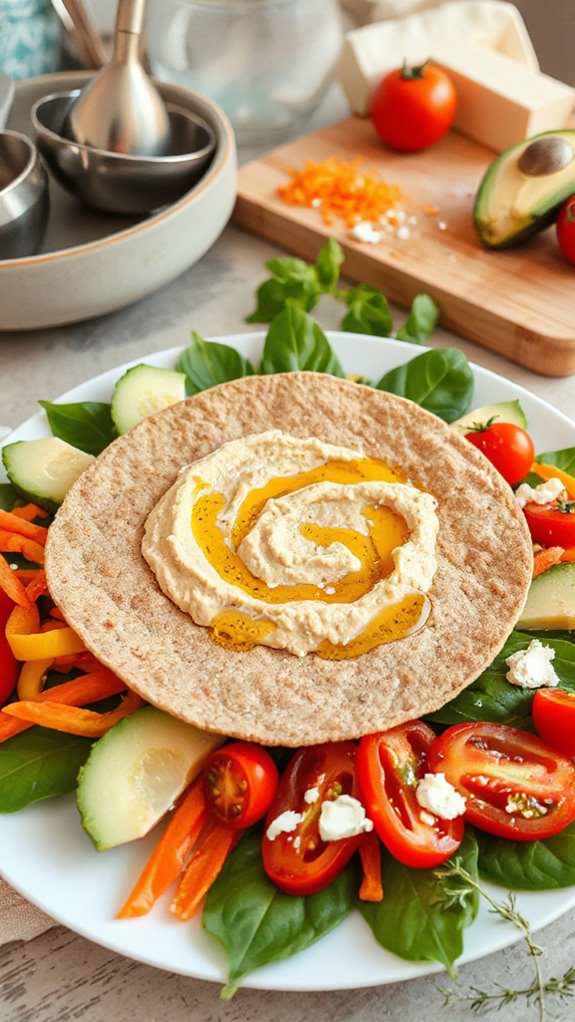 healthy vegetarian wrap option