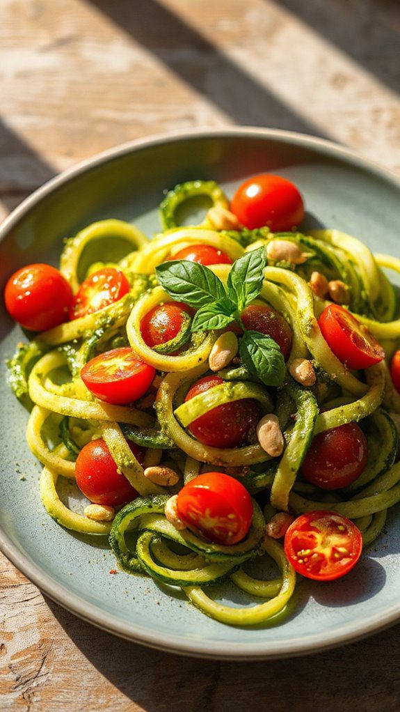 healthy zucchini noodle dish