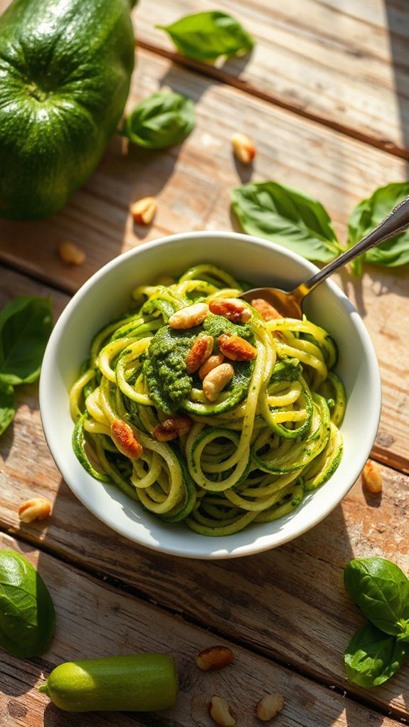 healthy zucchini noodle dish